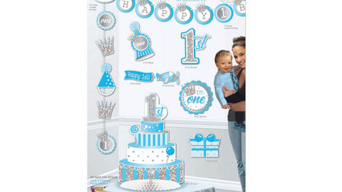 1st Birthday Blue Decorating Kit