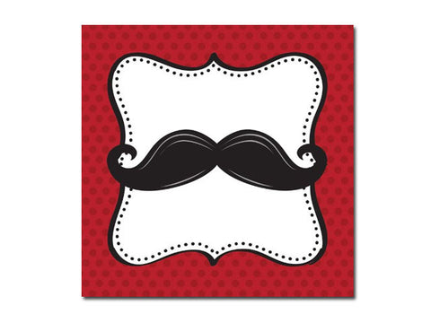 Mustache Beverage Napkins