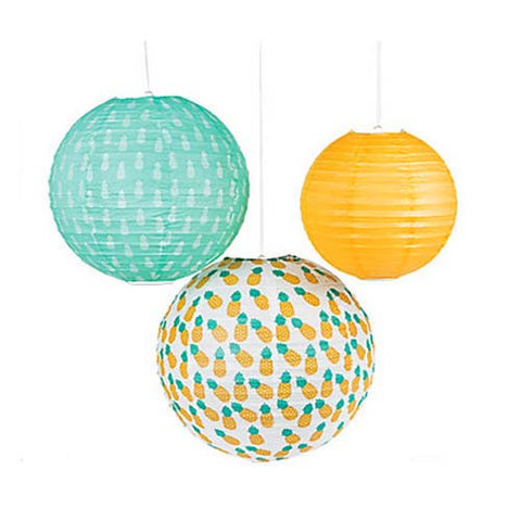 Pineapple Printed Paper Lanterns
