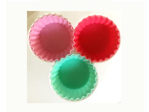 Silicone Cups Tropical  - medium round