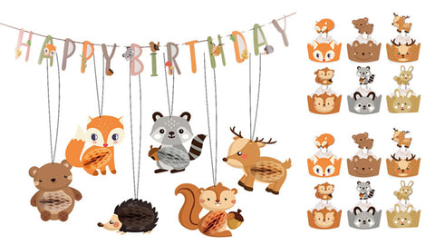 Woodland Birthday Mini Decorating Kit