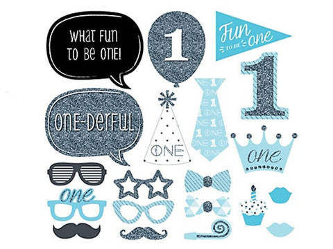 Boy Fun to be One Photo Booth prop sticks