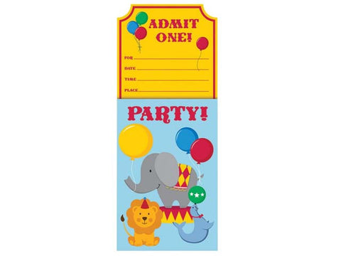 Circus Fun Invitations (8 ct)