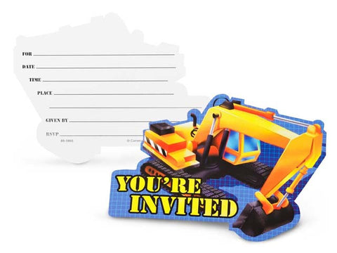 Construction Zone Invitations (8 ct)