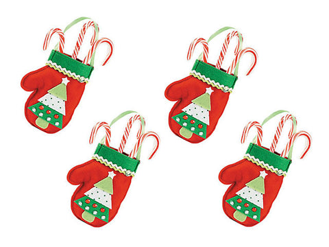 Felt Christmas Mitten Treat Bag Craft Kit (4 ct)