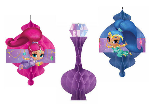 Shimmer & Shine Hanging Honeycomb Decorations