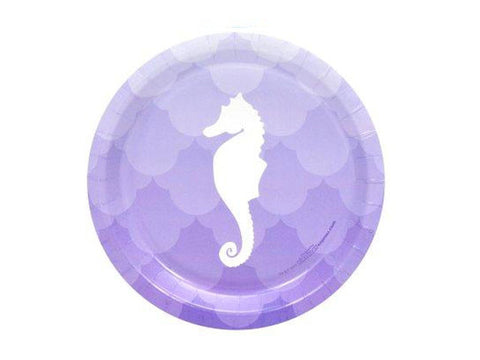 Seahorse 7-inch paper plates (8 ct)