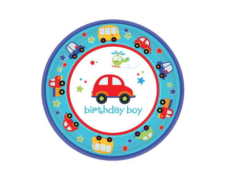 All Aboard 1st Birthday 7-inch paper plates (18 ct)
