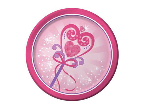 Pink Princess 7-inch paper plates (10 ct)