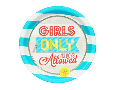 Girls Only 9-inch paper plates (8 ct)