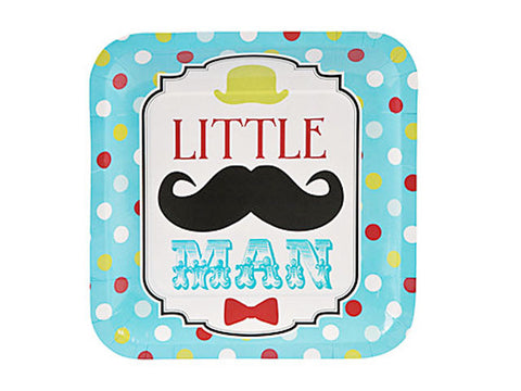 Little Man 9-inch paper plates (8 ct)