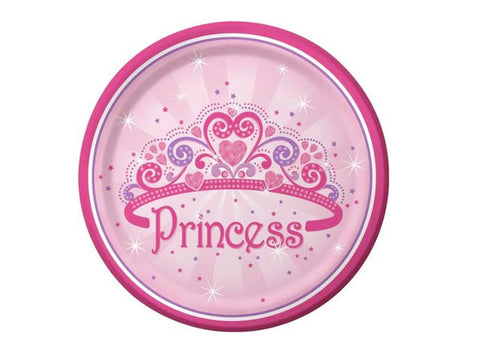 Pink Princess 9-inch paper plates (10 ct)