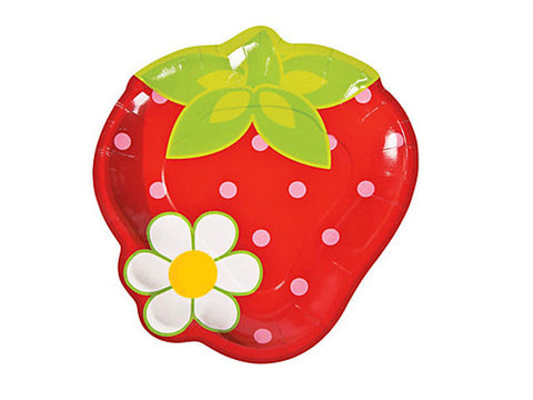 Strawberry Party 9-inch paper plates (8 ct)