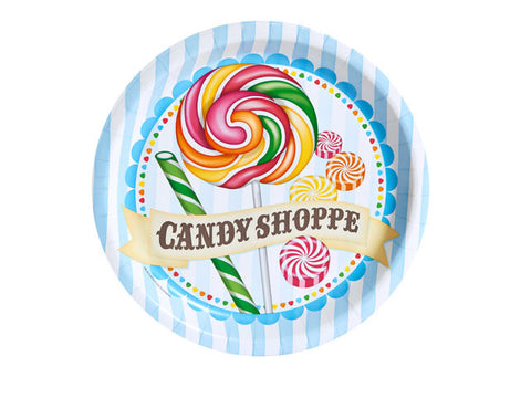 Candy Shoppe 9-inch paper plates (8 ct)
