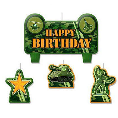 Army Camo Birthday Candle