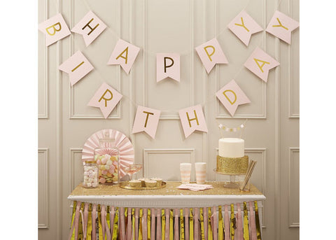 Happy Birthday Foil Print Banner (click for more colors)