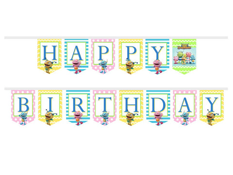 Henry Hugglemonster Birthday ribbon banner