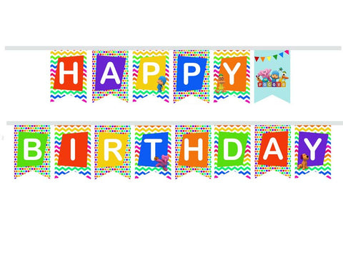 Pocoyo Birthday ribbon banner