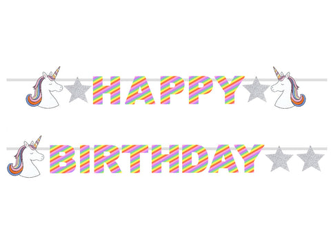 Sweet Unicorn Birthday Banner