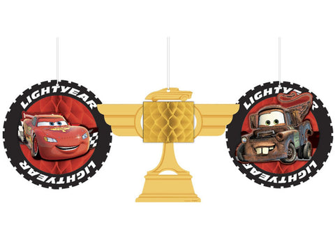 Disney Cars Hanging Honeycomb Decorations