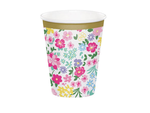 Floral Tea Party Paper Cups (8 ct)