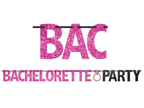 Bachelorette Party Glitter Banner