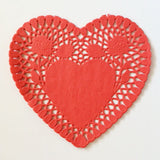 Heart Paper Doilies - 6 inches (click for more colors)