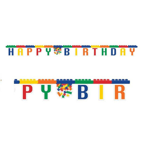 Blocks Party Birthday Jointed Banner