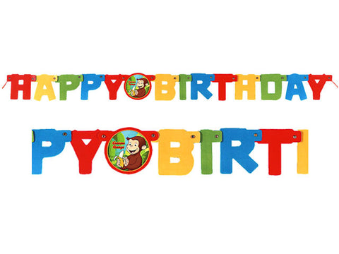 Curious George Birthday Jointed Banner
