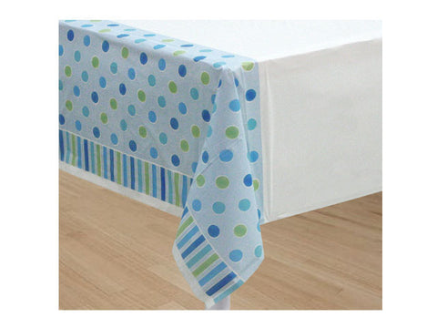 Polka Dot Green and Blue Table Cover