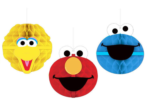 Sesame Street Hanging Honeycomb Decorations