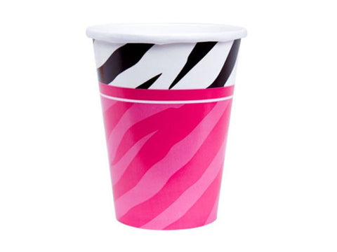 Zebra Glam Party Paper Cups (8 ct)