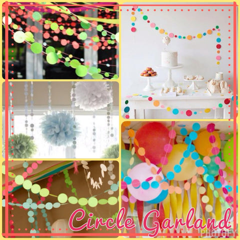 Circle Paper Garland - 10 feet (click for more colors)