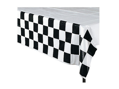 Black and White Checkered Table Cover