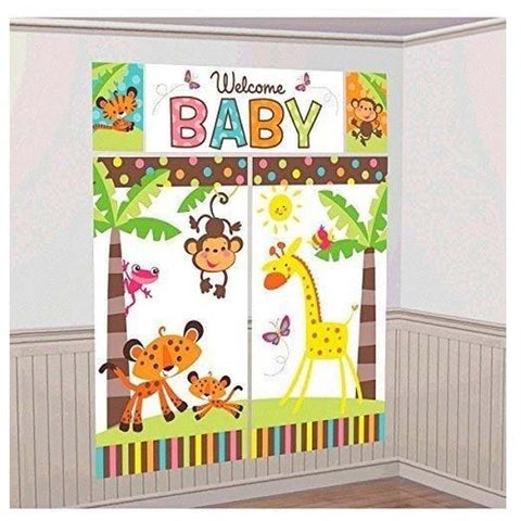 Fisher Price Jungle Animals Baby Shower Scene Setter