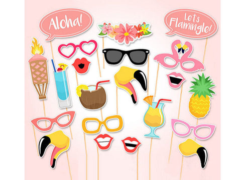 Let's Flamingle Photo Booth prop sticks