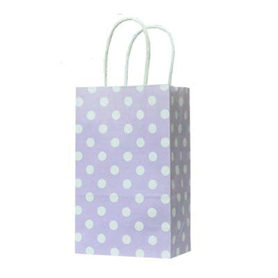 Polka Dot paper bags - 10 ct - with handles (click for more colors)
