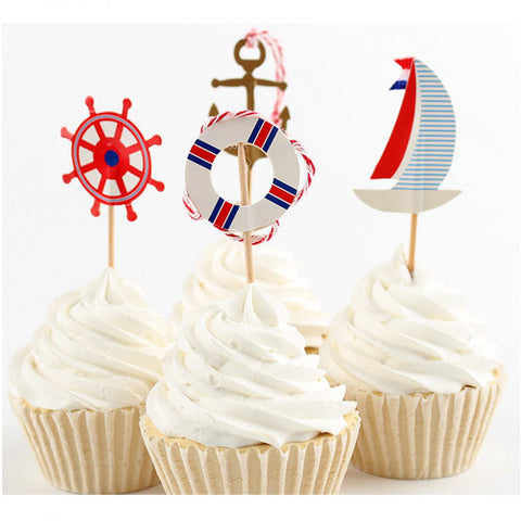 Sail Away cupcake picks (12 ct)