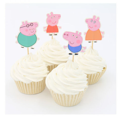 Peppa Pig cupcake picks (12 ct)