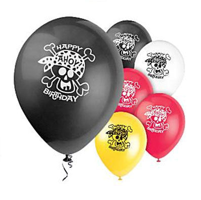 Pirates Birthday Ahoy Latex Balloons