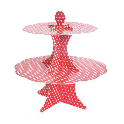 Red Dots Cupcake Stand